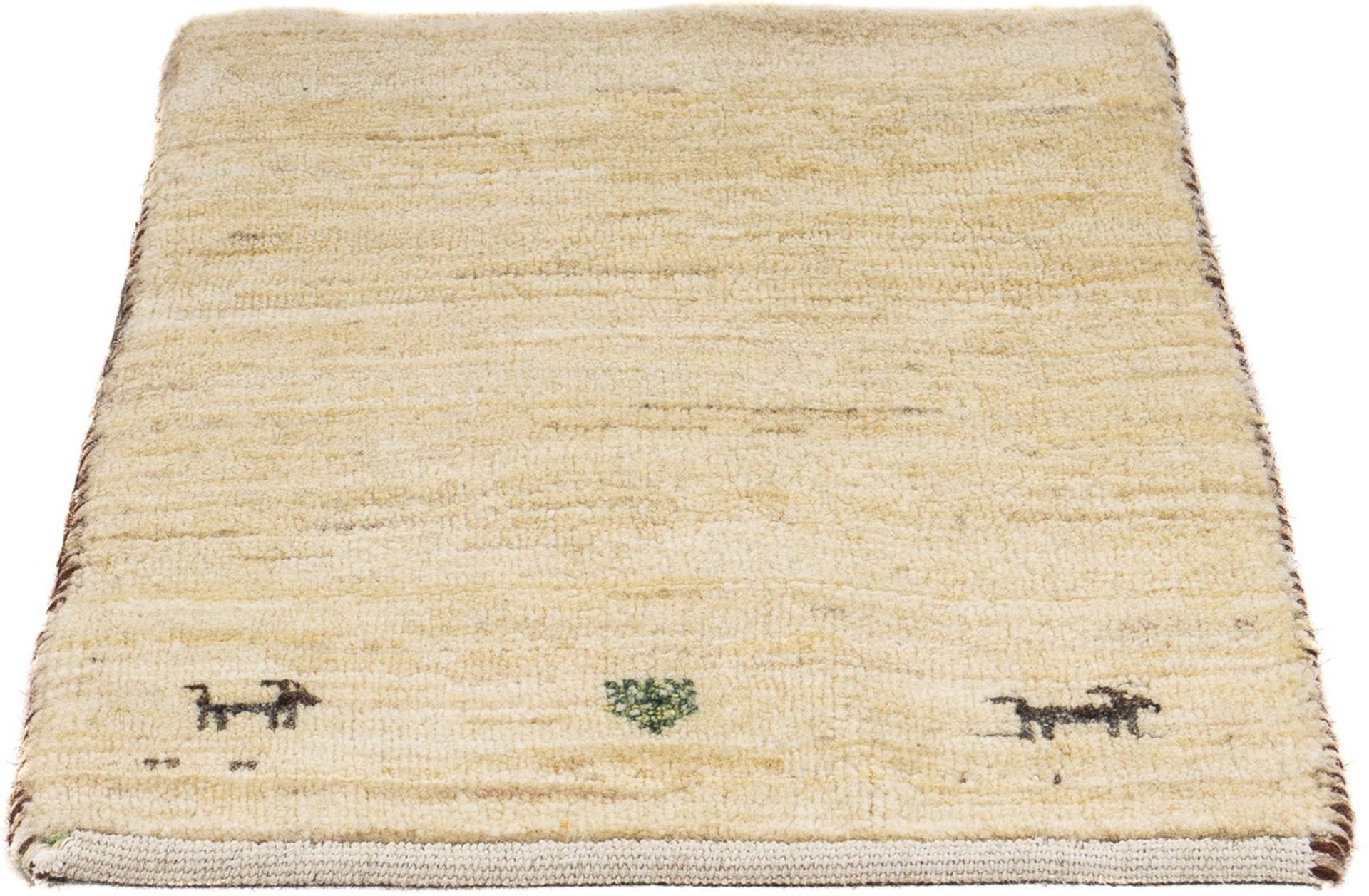 morgenland Wollteppich »Gabbeh - Loribaft Perser quadratisch - 45 x 40 cm - beige«, quadratisch von morgenland