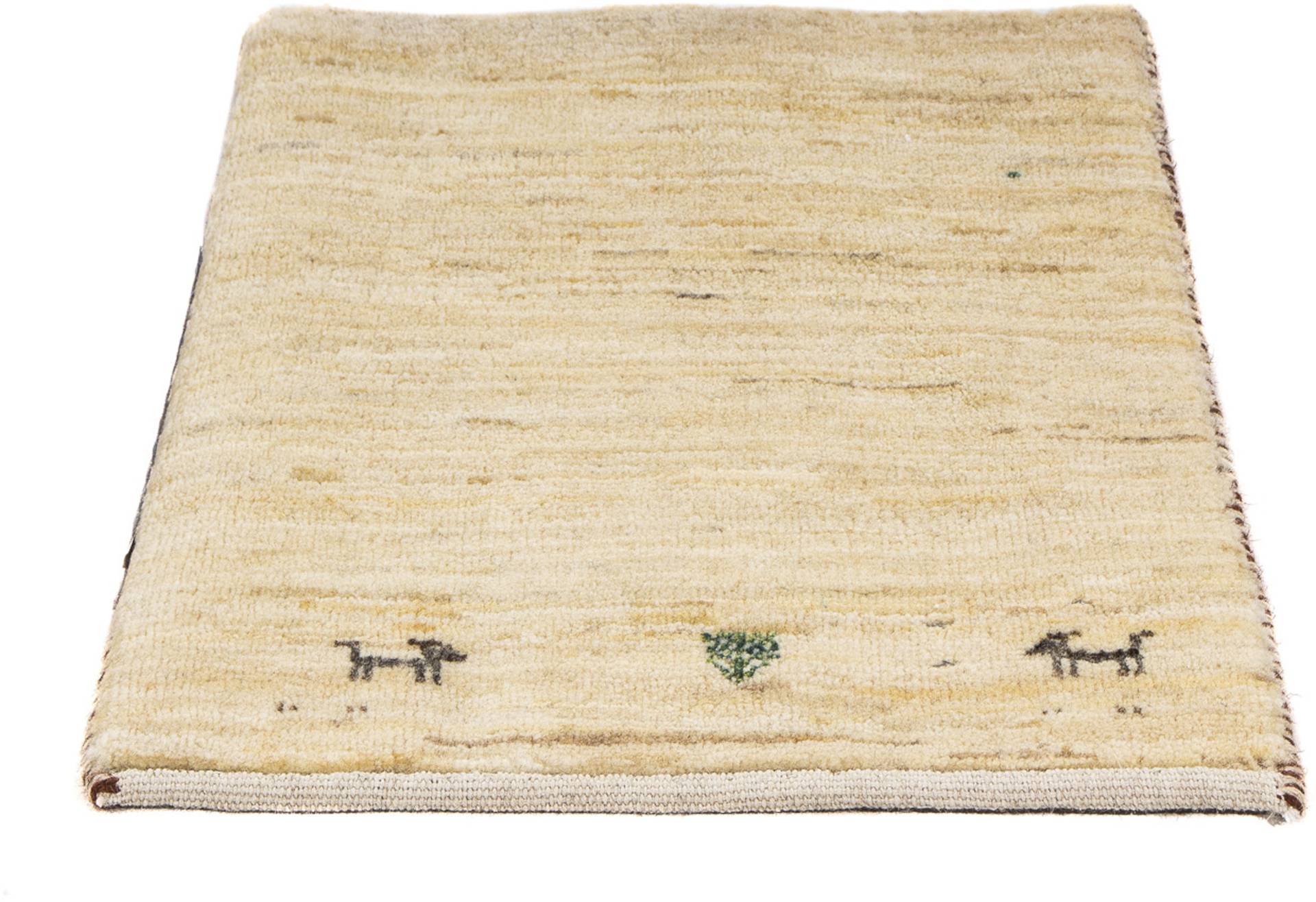 morgenland Wollteppich »Gabbeh - Loribaft Perser quadratisch - 45 x 40 cm - beige«, quadratisch von morgenland