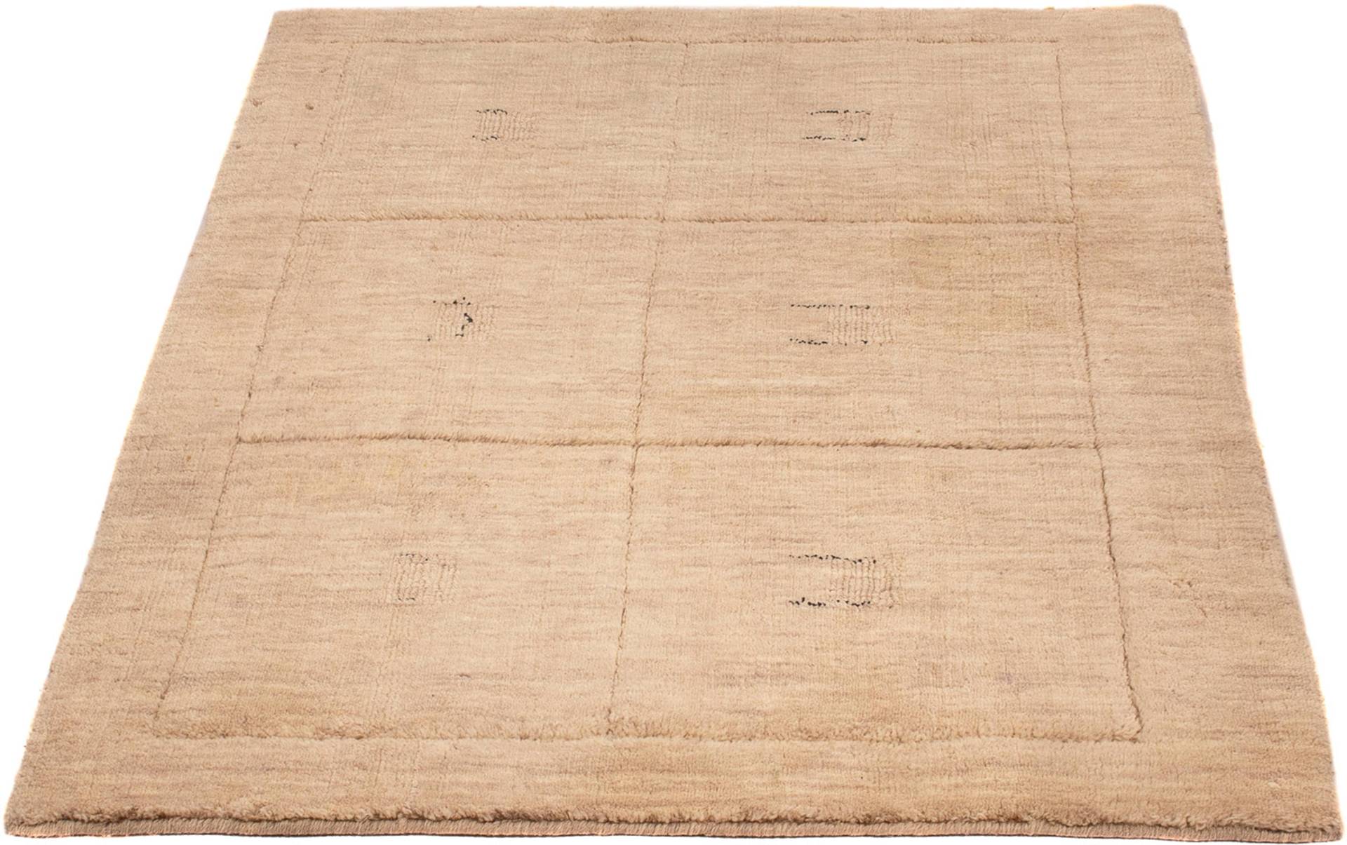 morgenland Wollteppich »Gabbeh - Loribaft Softy - 117 x 85 cm - hellbeige«, rechteckig von morgenland