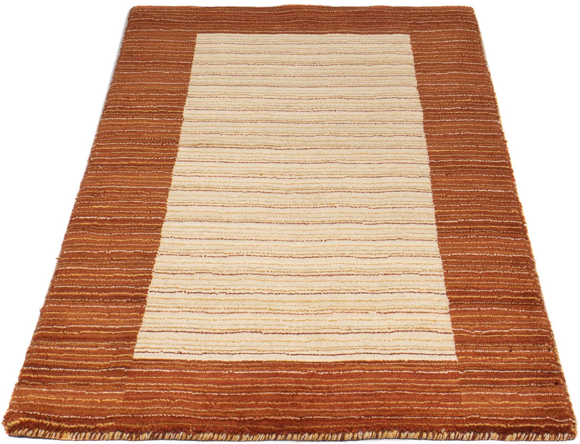 morgenland Wollteppich »Gabbeh - Loribaft Softy - 132 x 72 cm - beige«, rechteckig von morgenland