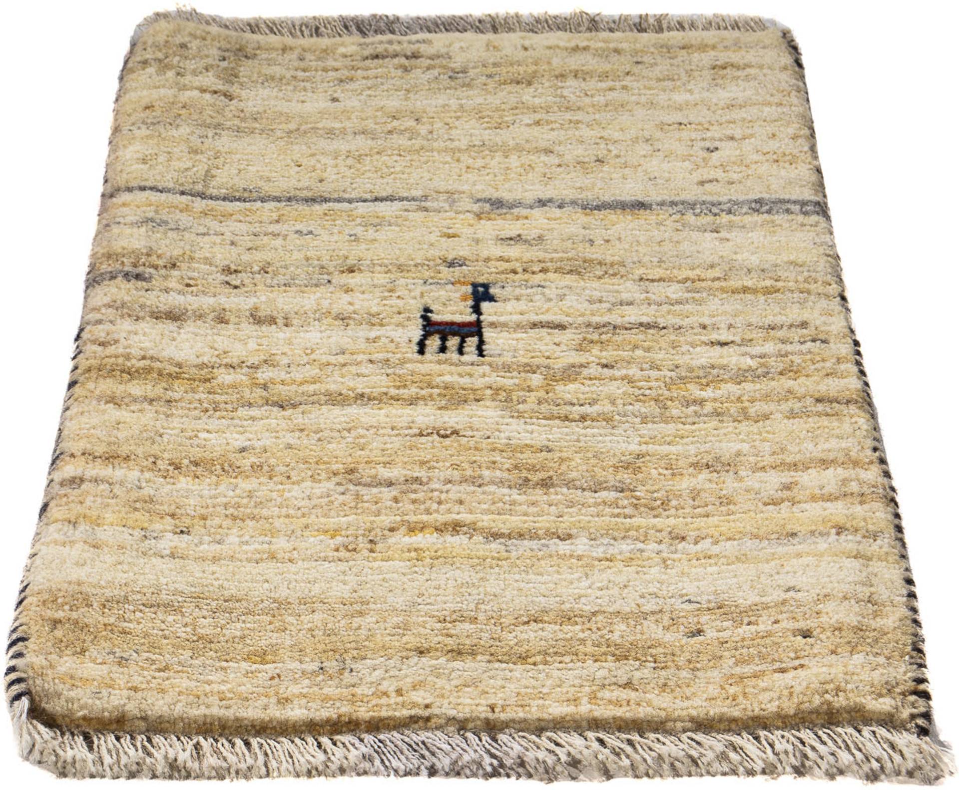 morgenland Wollteppich »Gabbeh - Perser - 60 x 40 cm - beige«, rechteckig von morgenland