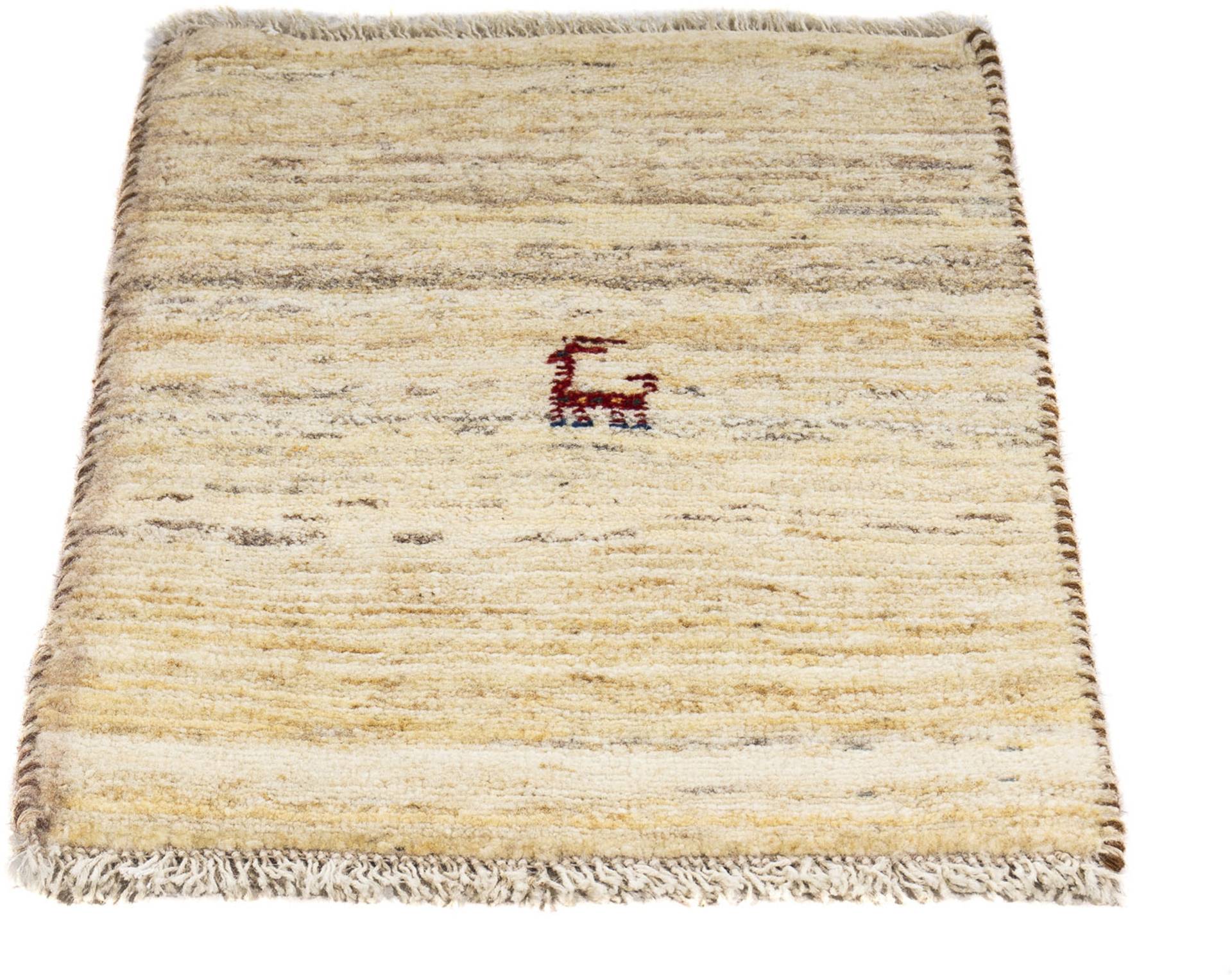 morgenland Wollteppich »Gabbeh - Perser - 60 x 40 cm - beige«, rechteckig von morgenland