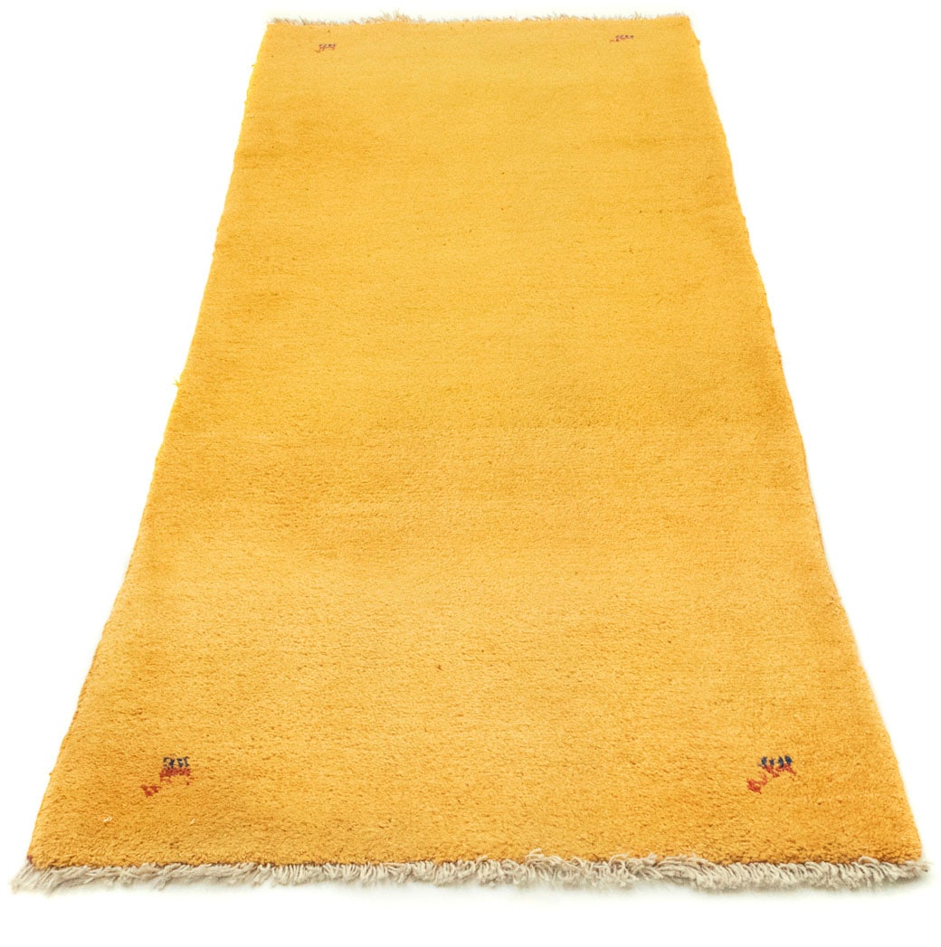 morgenland Wollteppich »Gabbeh Teppich handgeknüpft gelb«, rechteckig von morgenland