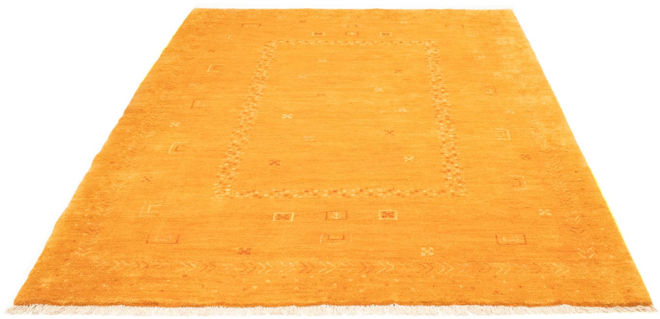 morgenland Wollteppich »Gabbeh Teppich handgeknüpft gold«, rechteckig von morgenland