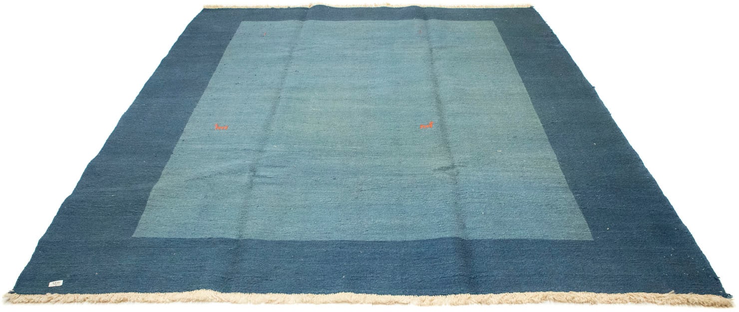 morgenland Wollteppich »Gabbeh Teppich handgeknüpft hellblau«, rechteckig von morgenland