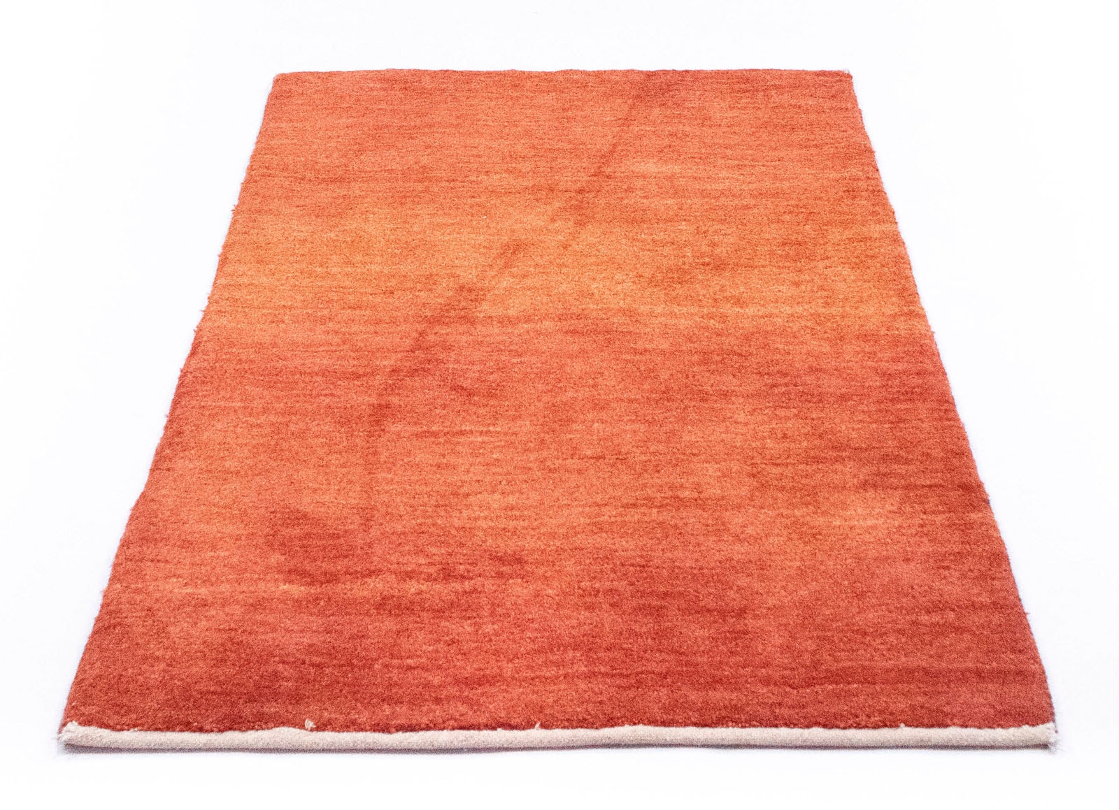 morgenland Wollteppich »Gabbeh Teppich handgeknüpft orange«, rechteckig von morgenland