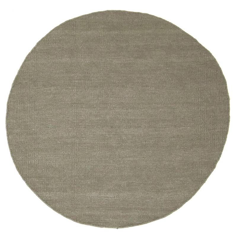 morgenland Wollteppich »KELIM FANCY UNI«, rund, 7 mm Höhe, reine Wolle, Wendbar, Einfarbig, Uni, Wohnzimmer von morgenland