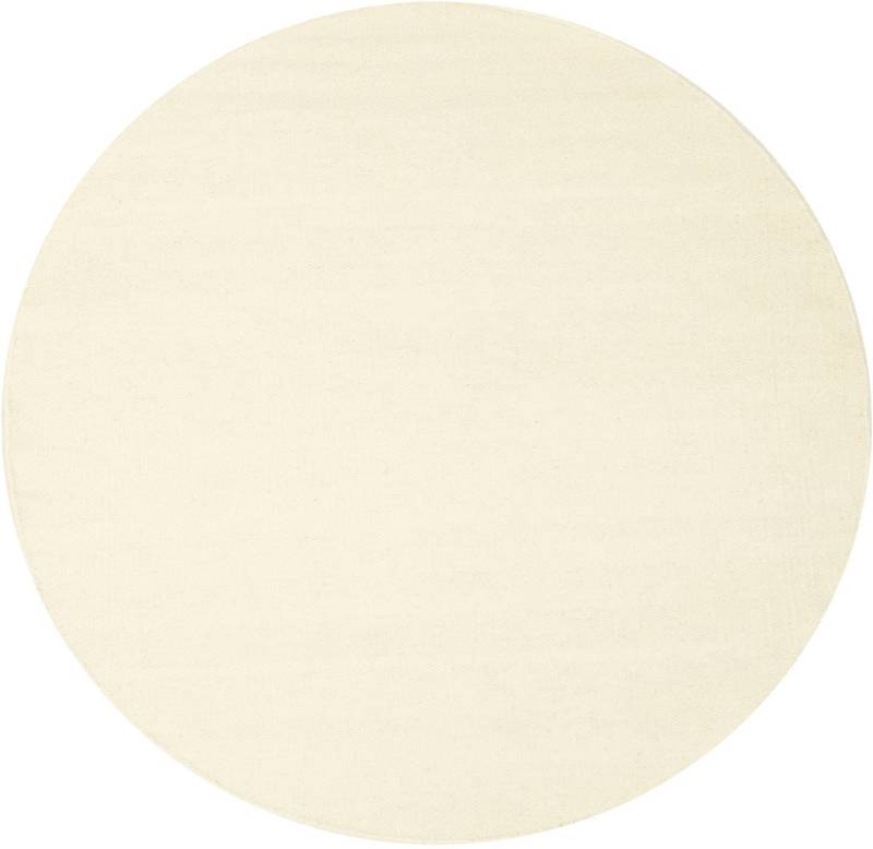 morgenland Wollteppich »KELIM FANCY UNI«, rund, 7 mm Höhe, reine Wolle, Wendbar, Einfarbig, Uni, Wohnzimmer von morgenland