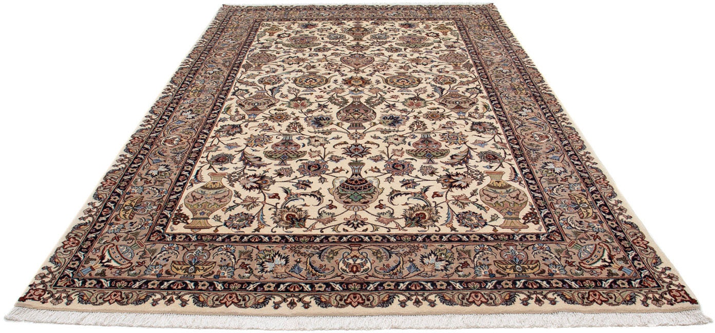 morgenland Wollteppich »Kaschmar Blumenmuster Beige 303 x 192 cm«, rechteckig von morgenland