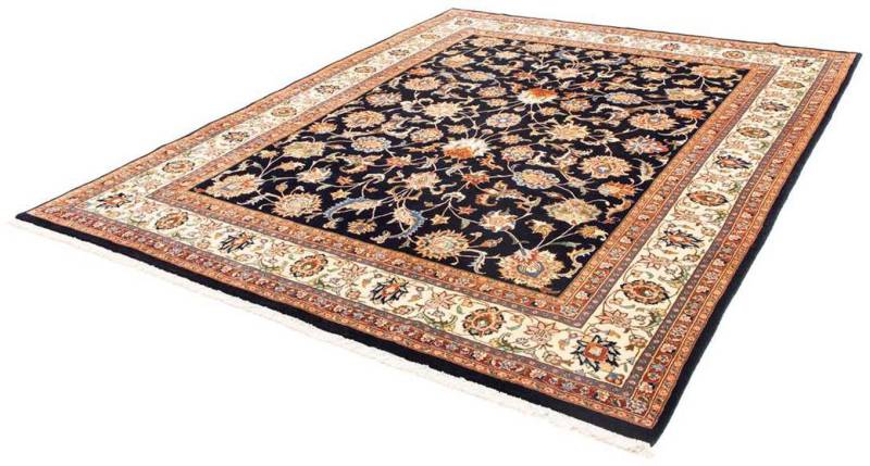 morgenland Wollteppich »Kaschmar Blumenmuster Blu scuro 277 x 218 cm«, rechteckig von morgenland