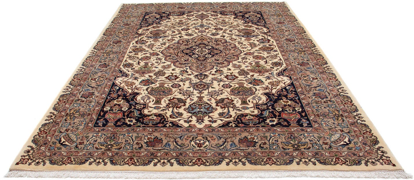 morgenland Wollteppich »Kaschmar Medaillon Beige 298 x 200 cm«, rechteckig von morgenland