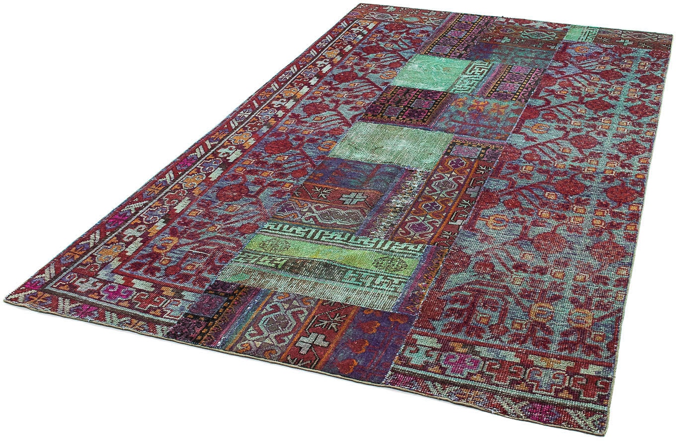 morgenland Wollteppich »Kazak Patchwork 355 x 76 cm«, rechteckig von morgenland