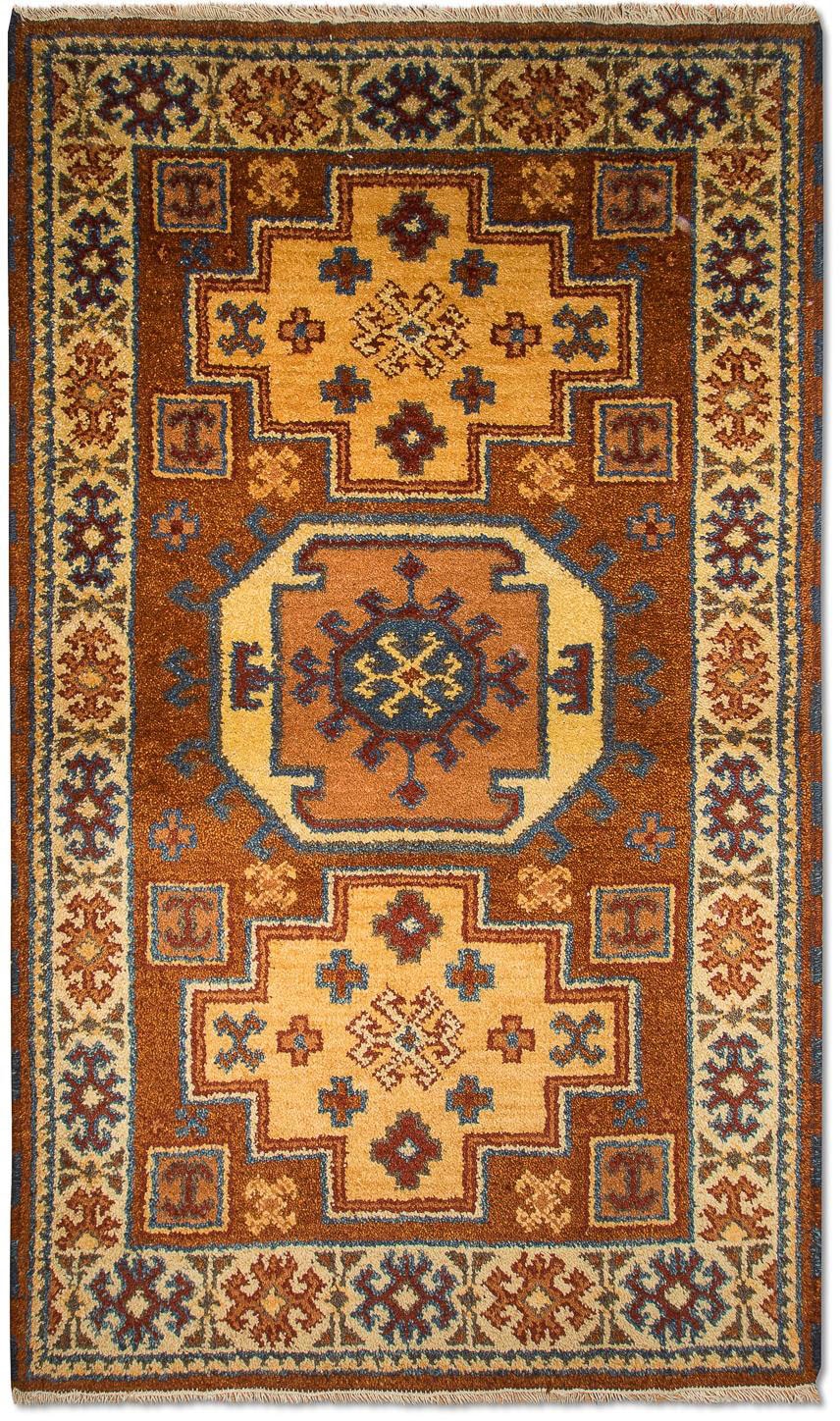 morgenland Wollteppich »Kazak Teppich handgeknüpft braun«, rechteckig von morgenland