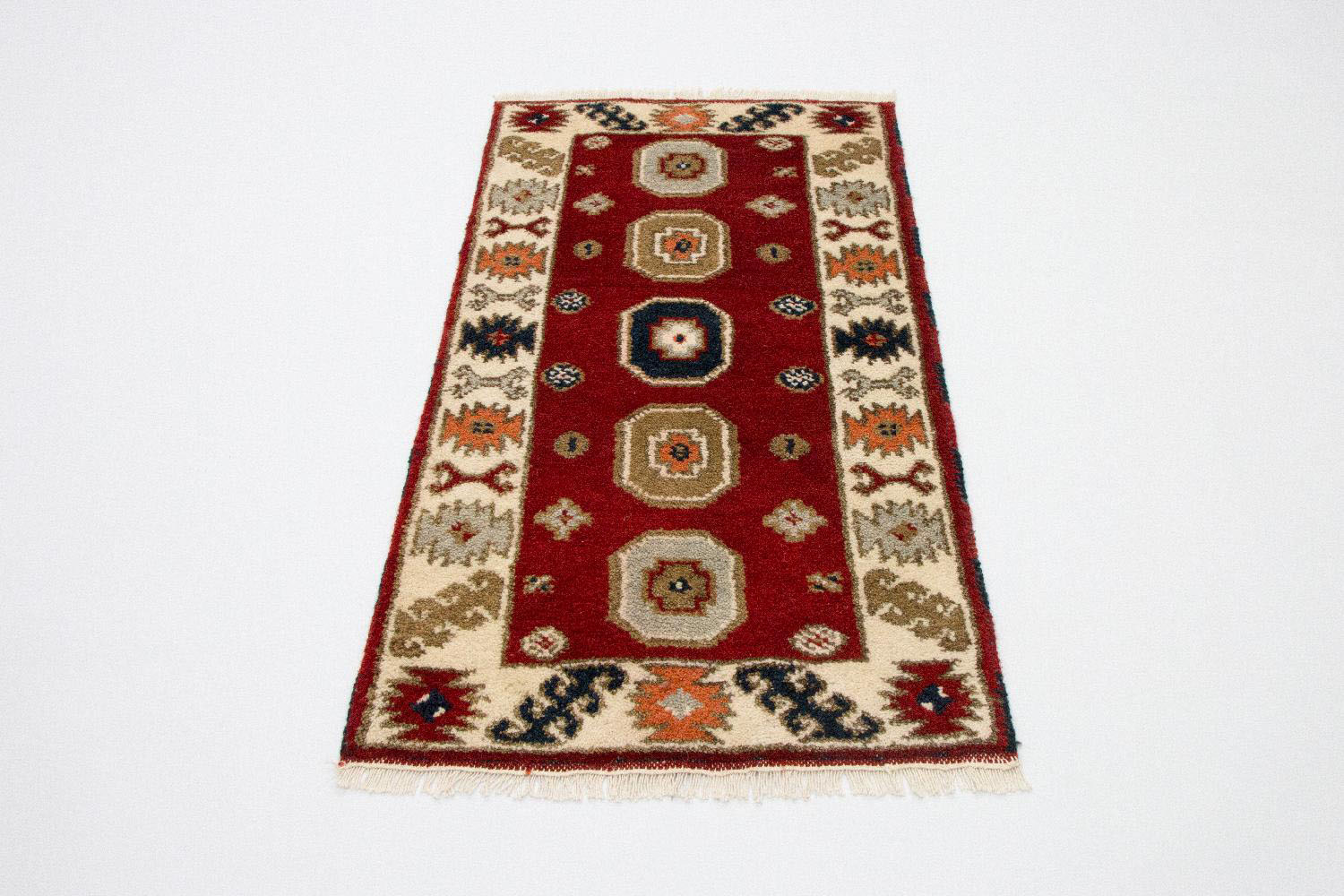 morgenland Wollteppich »Kazak Teppich handgeknüpft rot«, rechteckig von morgenland