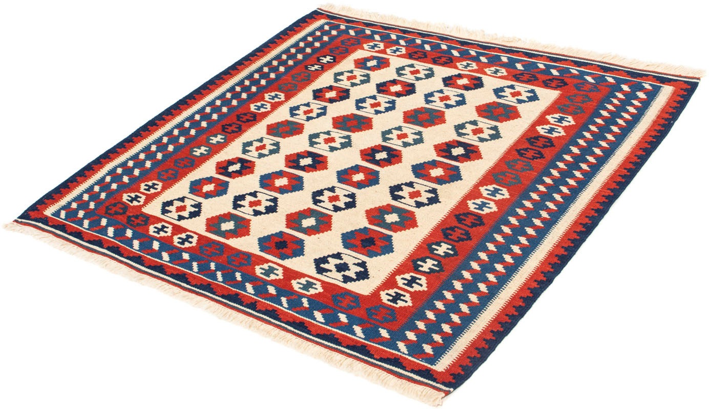 morgenland Wollteppich »Kelim Fars Durchgemustert Beige 103 x 103 cm«, quadratisch von morgenland