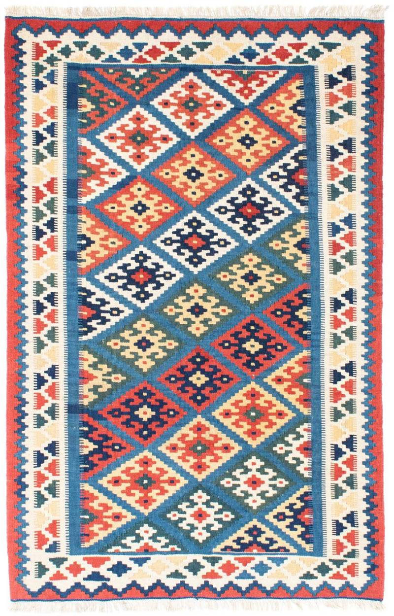 morgenland Wollteppich »Kelim Fars Nomadisch Blu 182 x 122 cm«, rechteckig von morgenland
