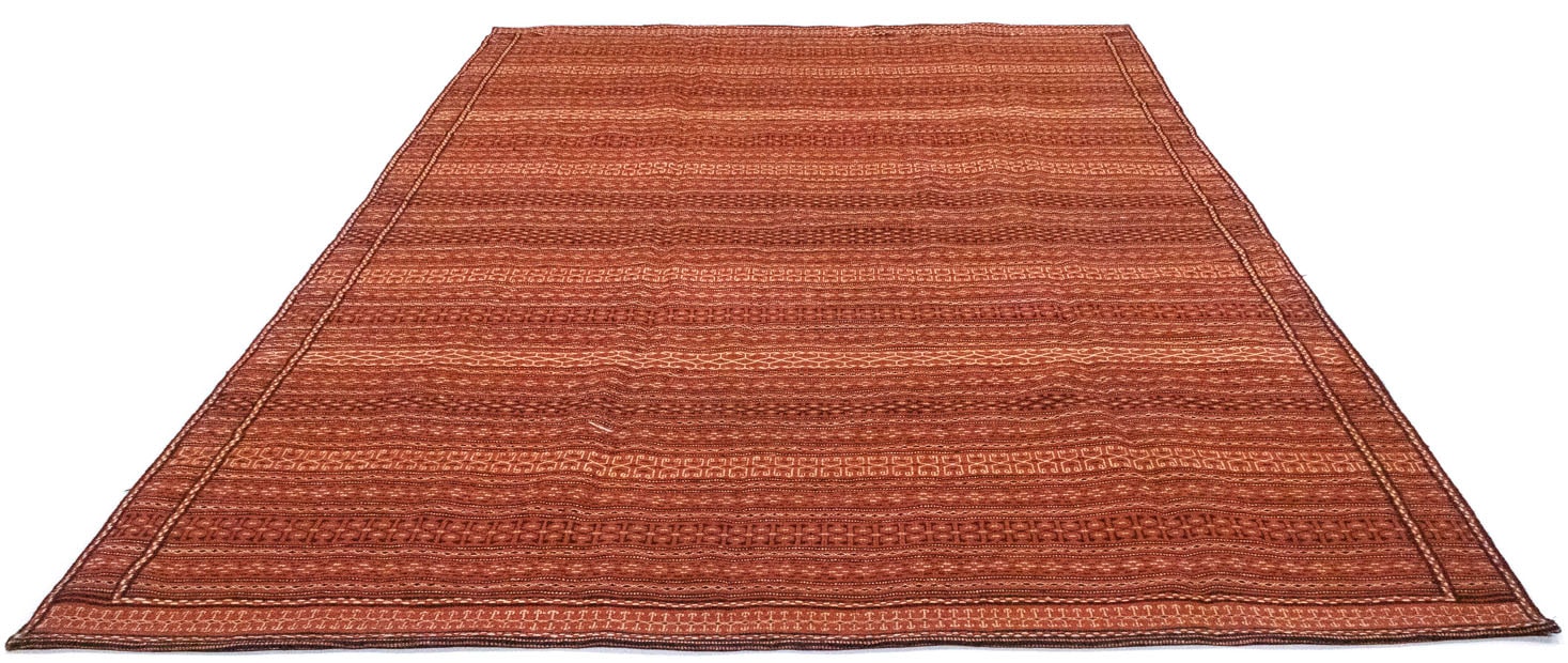 morgenland Wollteppich »Kelim Fars Teppich handgewebt orange«, rechteckig von morgenland