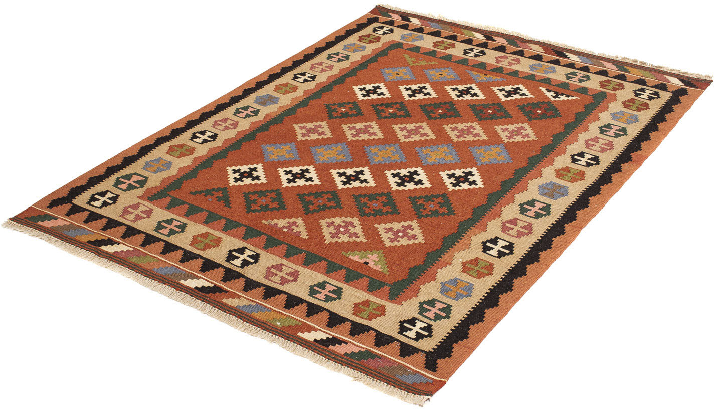 morgenland Wollteppich »Kelim - Oriental - 146 x 105 cm - braun«, rechteckig von morgenland