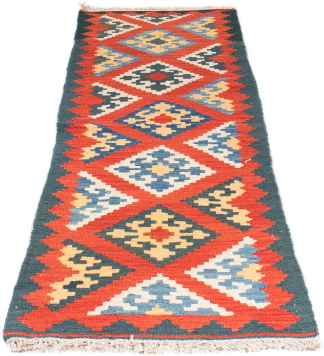 morgenland Wollteppich »Kelim - Oriental - 207 x 62 cm - dunkelrot«, rechteckig von morgenland