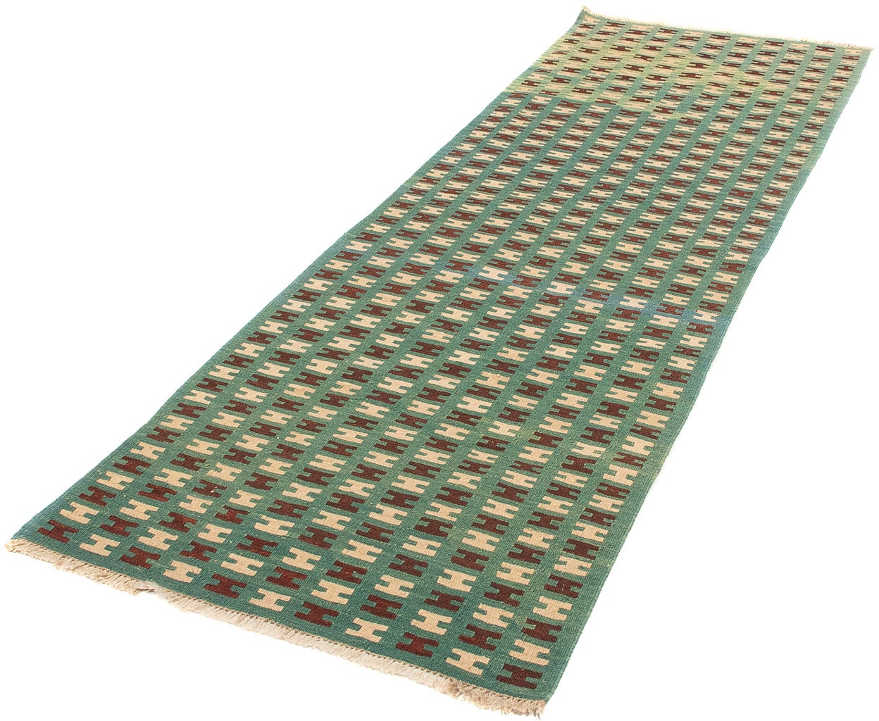 morgenland Wollteppich »Kelim - Oriental - 241 x 78 cm - dunkelgrün«, rechteckig von morgenland