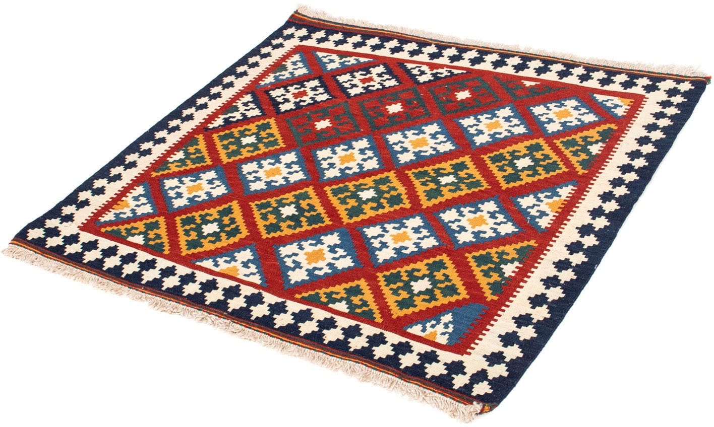 morgenland Wollteppich »Kelim - Oriental quadratisch - 100 x 97 cm - dunkelrot«, quadratisch von morgenland