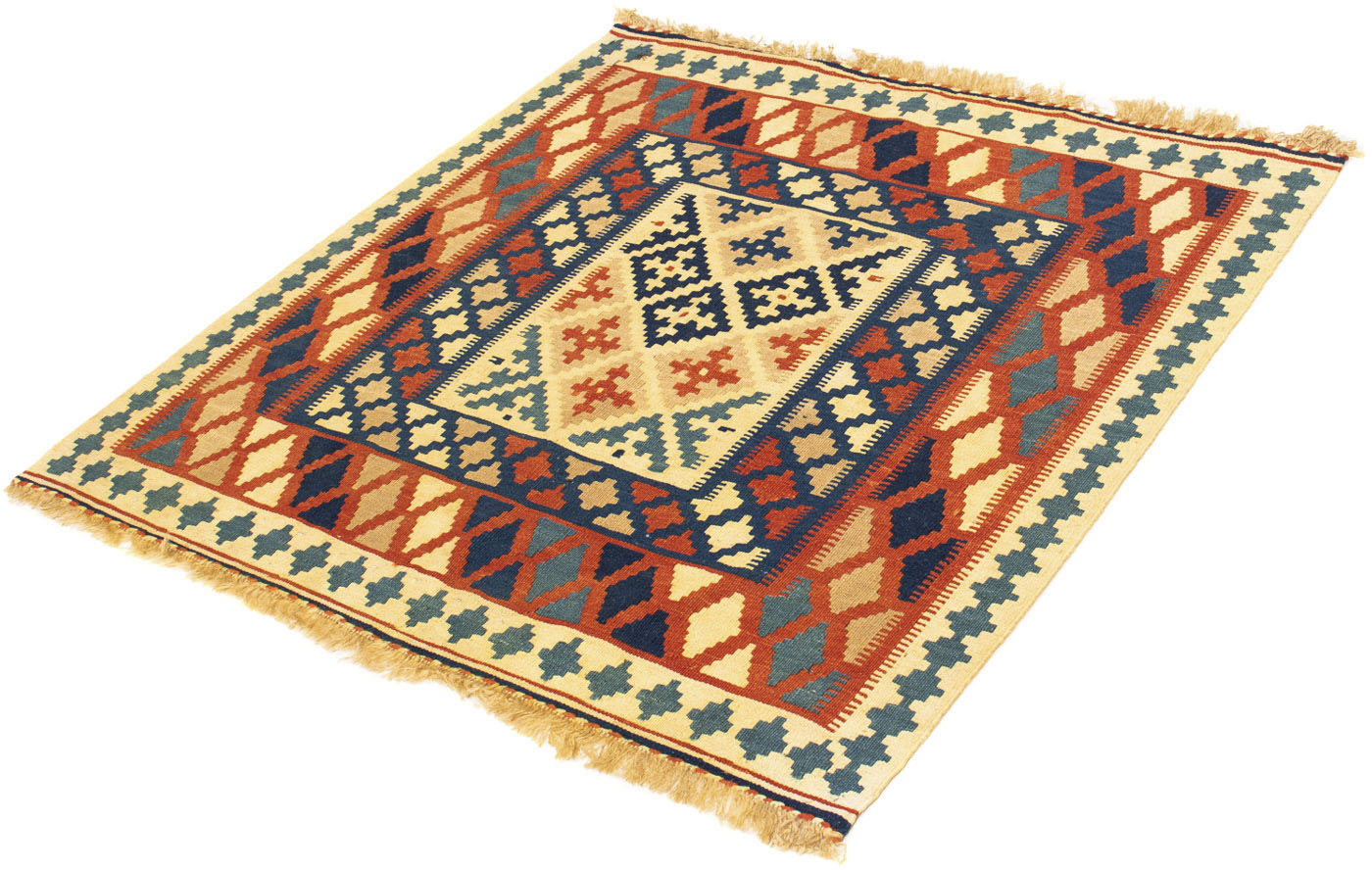 morgenland Wollteppich »Kelim - Oriental quadratisch - 102 x 100 cm - mehrfarbig«, quadratisch von morgenland