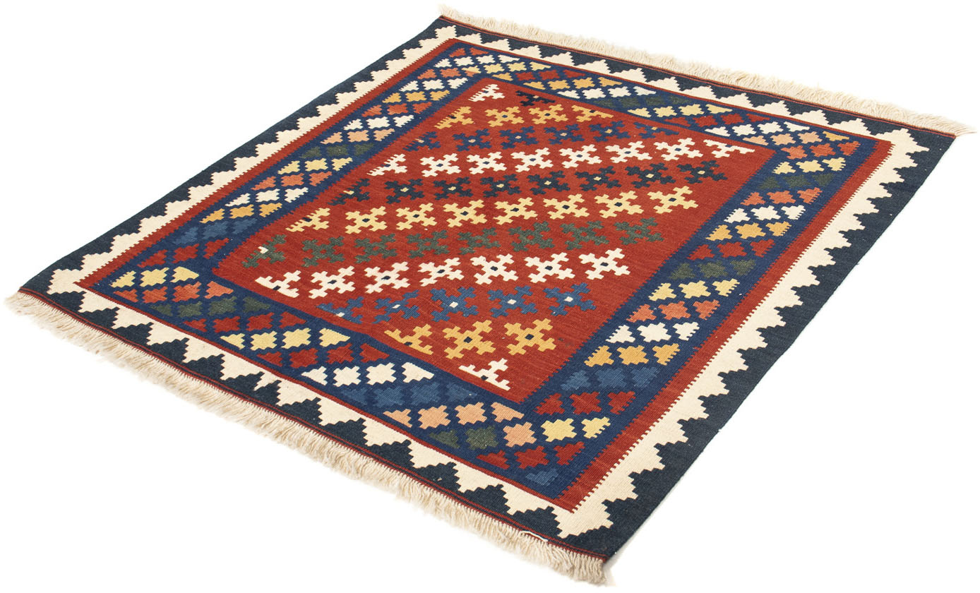 morgenland Wollteppich »Kelim - Oriental quadratisch - 102 x 101 cm - dunkelrot«, quadratisch von morgenland