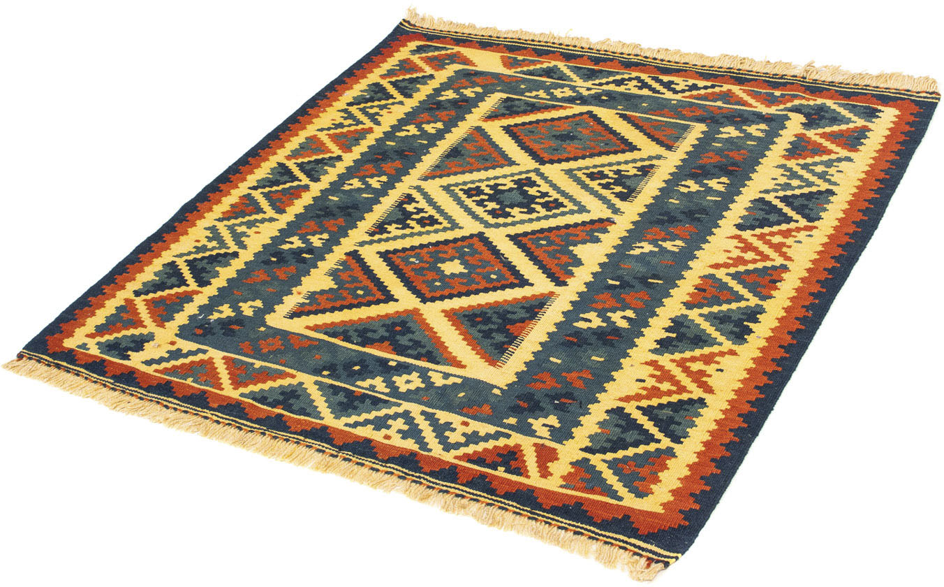 morgenland Wollteppich »Kelim - Oriental quadratisch - 102 x 101 cm - mehrfarbig«, quadratisch von morgenland