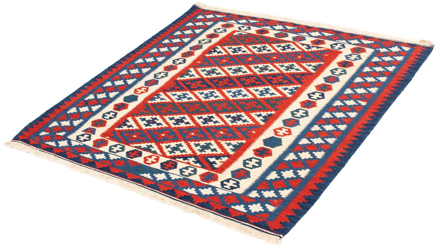 morgenland Wollteppich »Kelim - Oriental quadratisch - 102 x 102 cm - dunkelrot«, quadratisch von morgenland