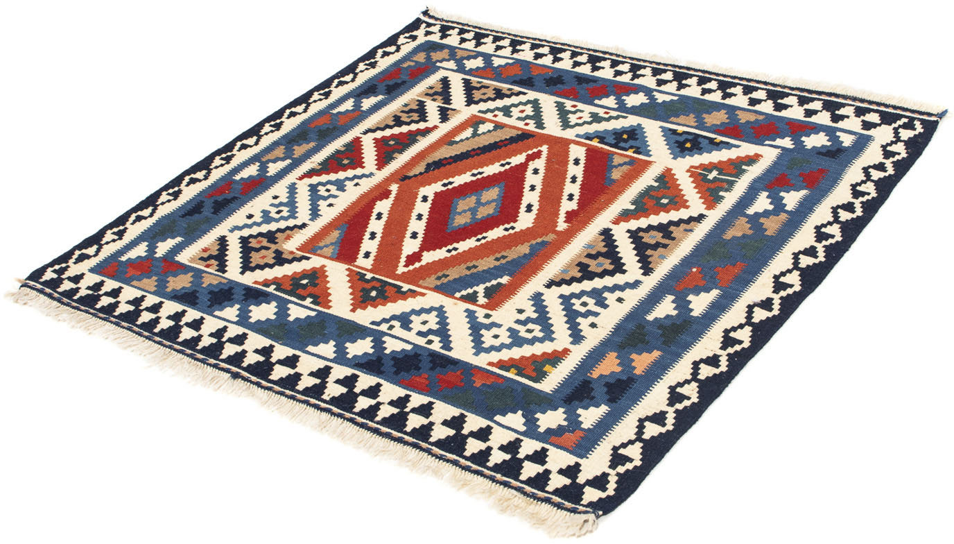 morgenland Wollteppich »Kelim - Oriental quadratisch - 103 x 102 cm - hellblau«, quadratisch von morgenland