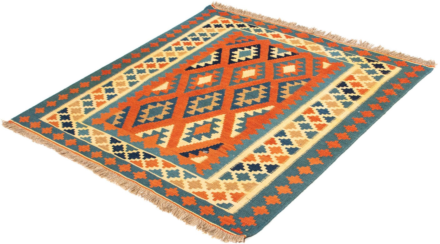 morgenland Wollteppich »Kelim - Oriental quadratisch - 103 x 103 cm - rost«, quadratisch von morgenland