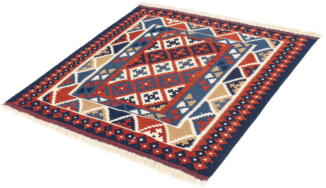 morgenland Wollteppich »Kelim - Oriental quadratisch - 104 x 98 cm - mehrfarbig«, quadratisch von morgenland