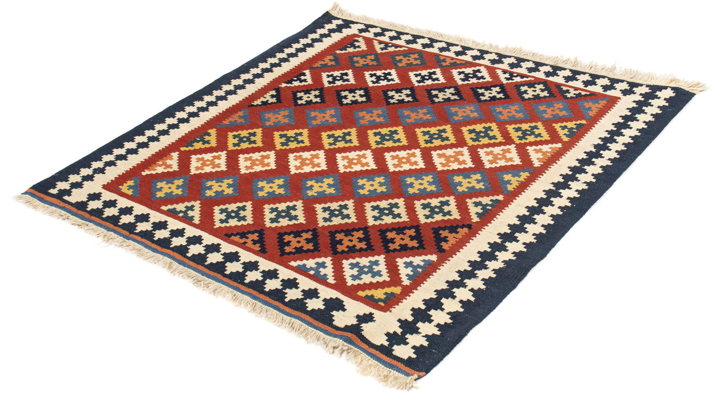 morgenland Wollteppich »Kelim - Oriental quadratisch - 105 x 103 cm - dunkelrot«, quadratisch von morgenland