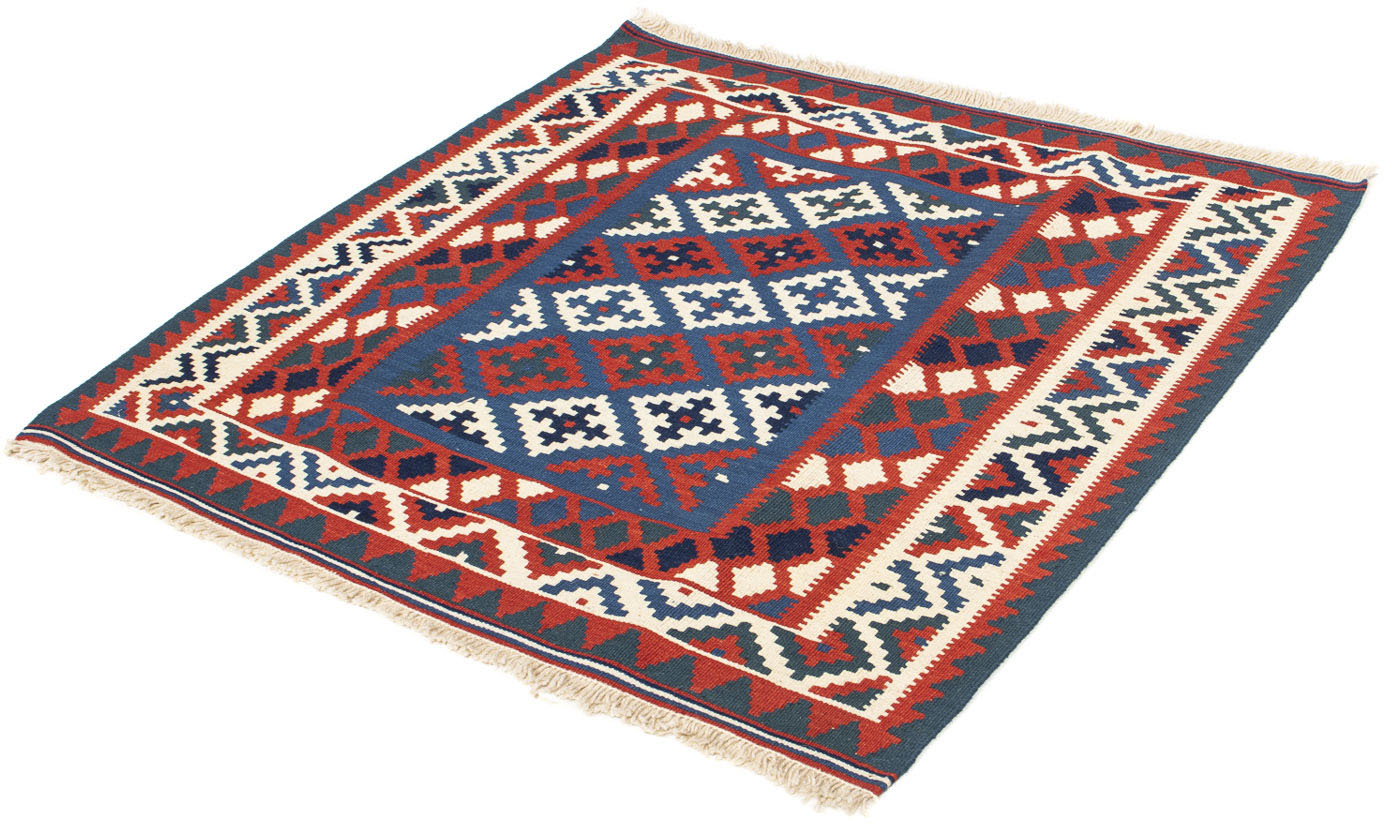 morgenland Wollteppich »Kelim - Oriental quadratisch - 106 x 103 cm - dunkelblau«, quadratisch von morgenland