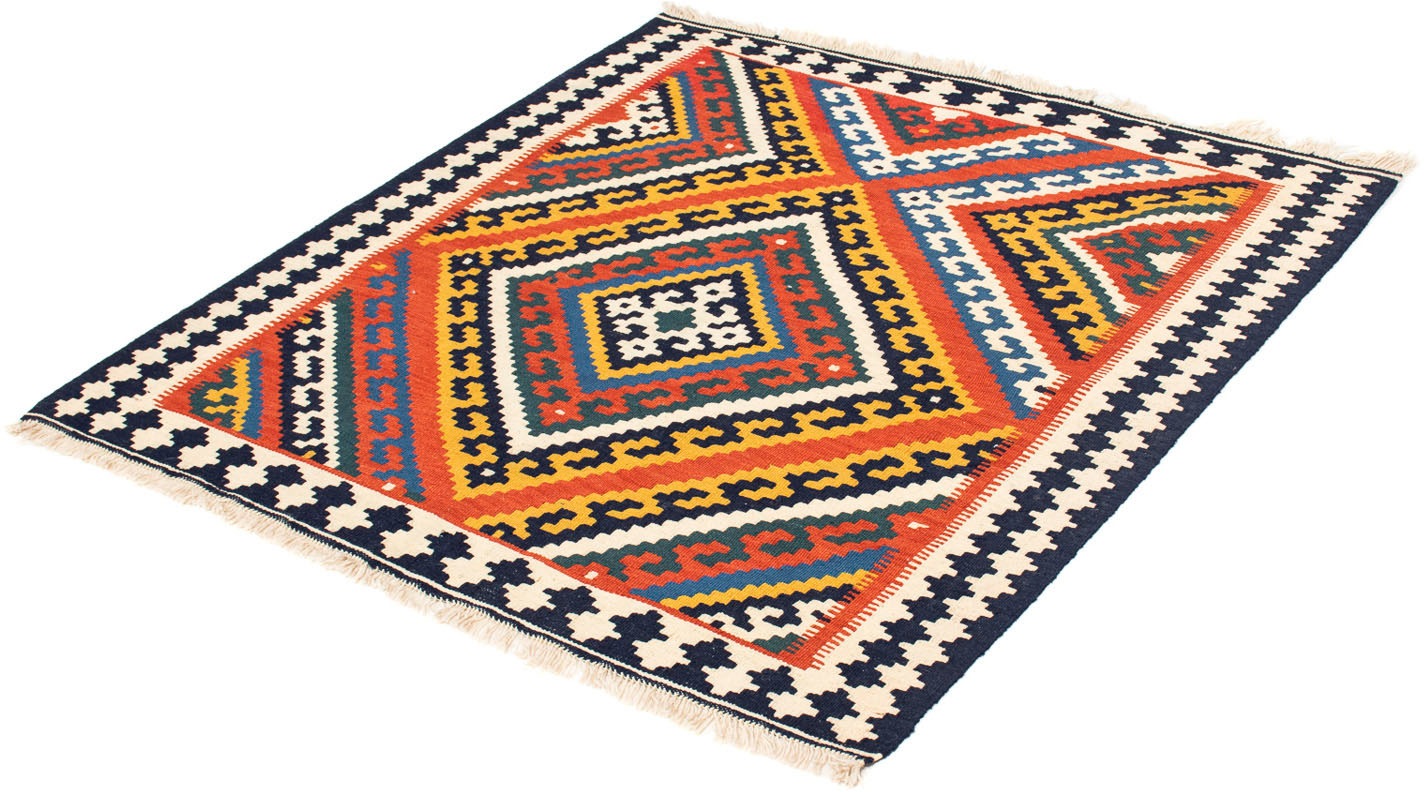 morgenland Wollteppich »Kelim - Oriental quadratisch - 111 x 110 cm - mehrfarbig«, quadratisch von morgenland