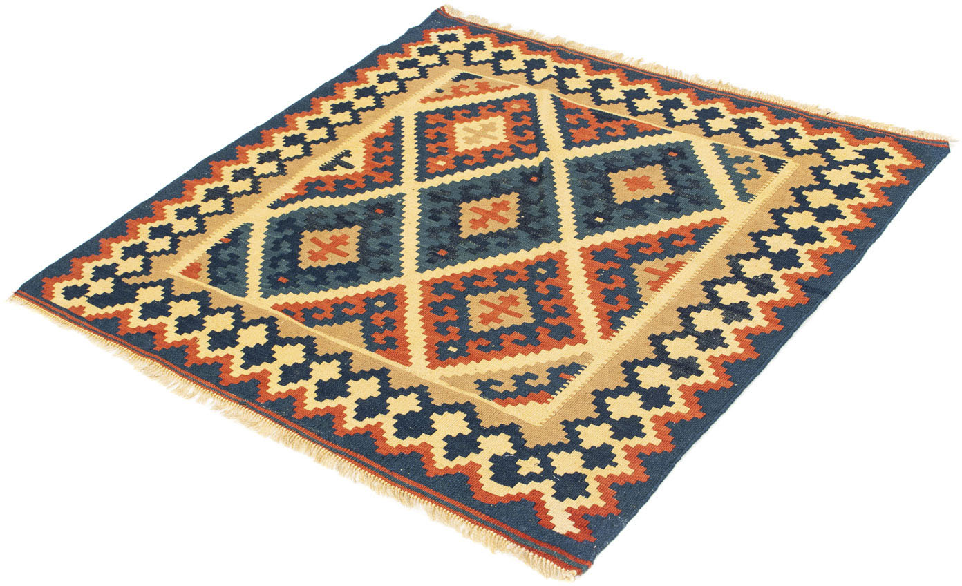 morgenland Wollteppich »Kelim - Oriental quadratisch - 98 x 96 cm - mehrfarbig«, quadratisch von morgenland