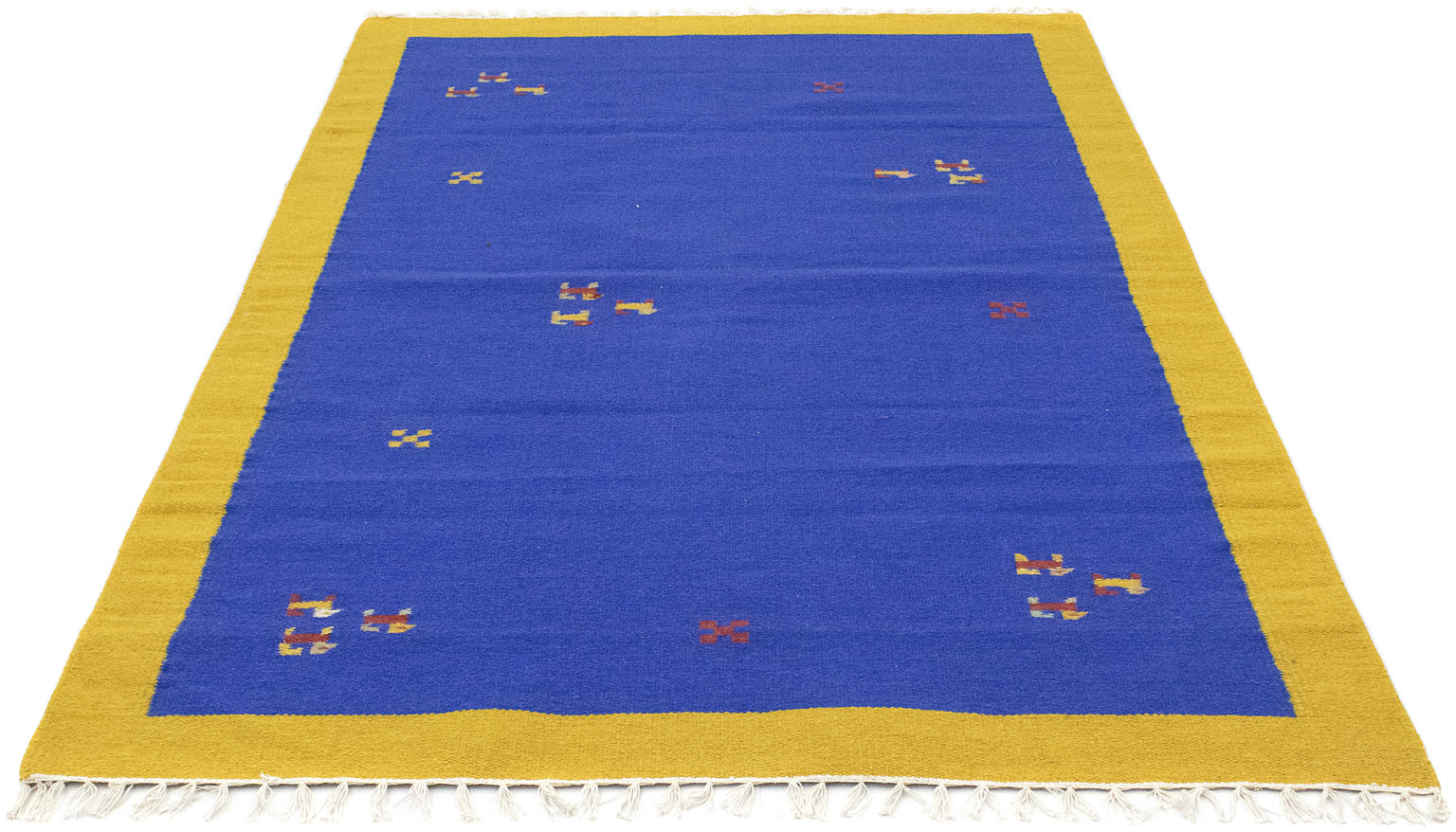 morgenland Wollteppich »Kelim Teppich handgewebt blau«, rechteckig von morgenland