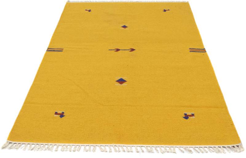 morgenland Wollteppich »Kelim Teppich handgewebt gelb«, rechteckig von morgenland