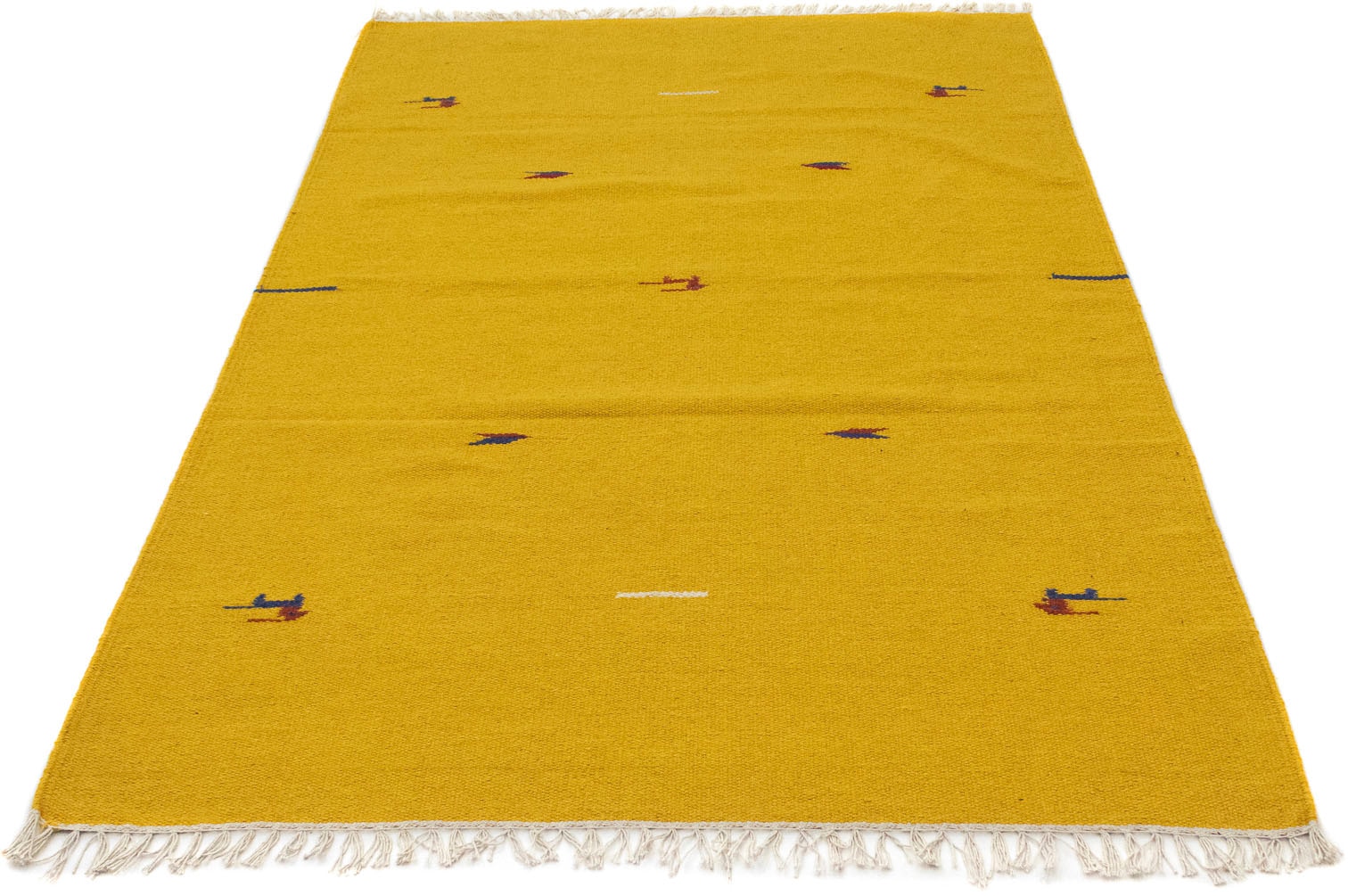 morgenland Wollteppich »Kelim Teppich handgewebt gelb«, rechteckig von morgenland
