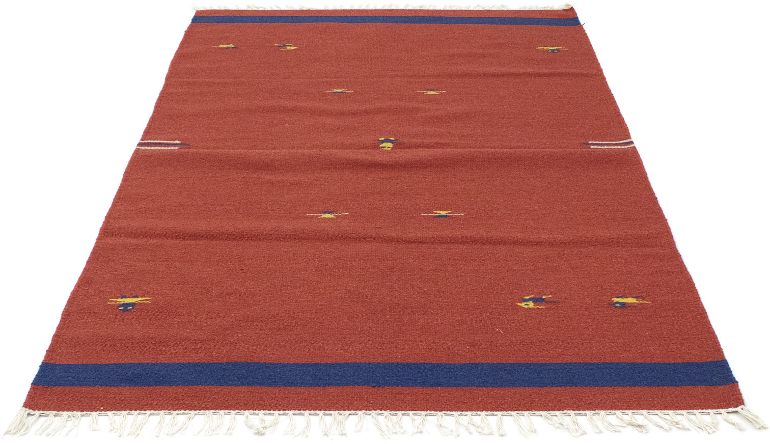 morgenland Wollteppich »Kelim Teppich handgewebt rost«, rechteckig, Kurzflor von morgenland