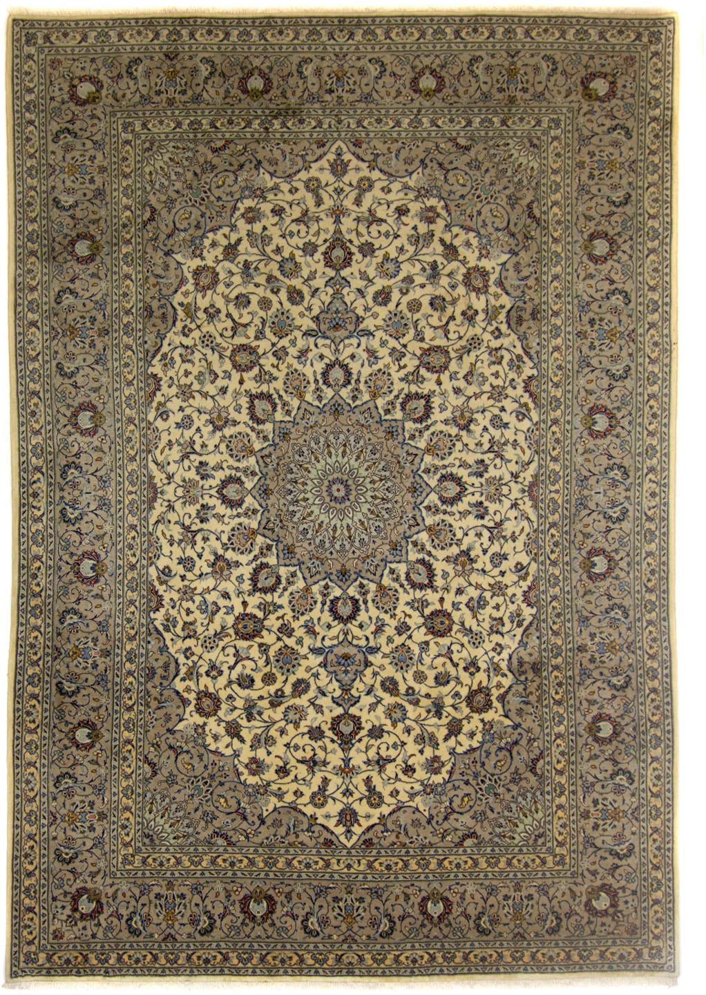 morgenland Wollteppich »Keshan Medaillon Beige chiaro 347 x 250 cm«, rechteckig von morgenland