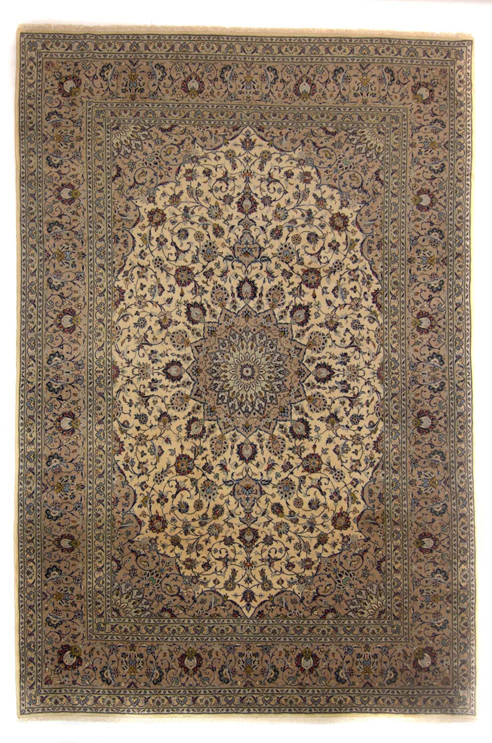 morgenland Wollteppich »Keshan Medaillon Marrone chiaro 345 x 245 cm«, rechteckig von morgenland