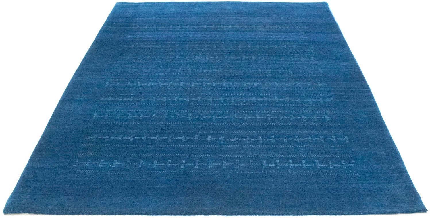 morgenland Wollteppich »Loribaft Teppich handgeknüpft blau«, rechteckig von morgenland