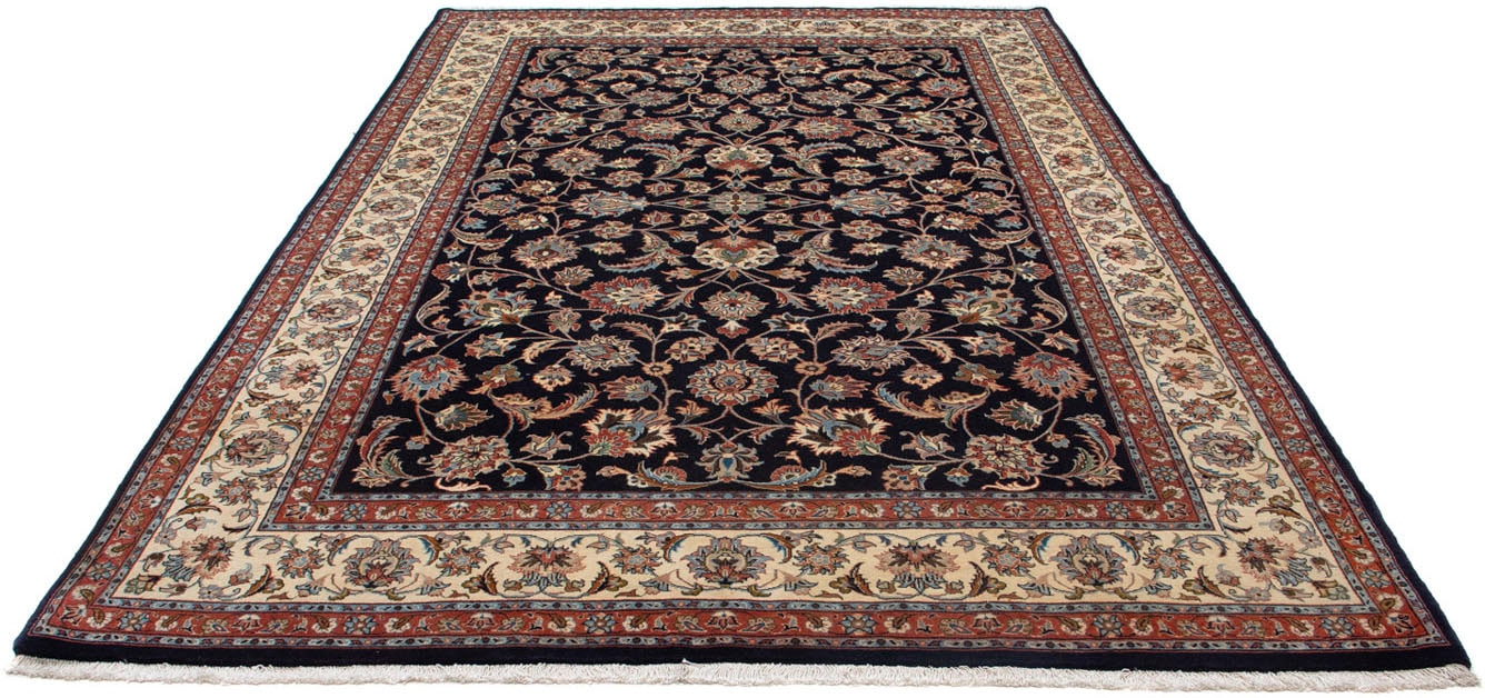 morgenland Wollteppich »Maschad Blumenmuster Nero 302 x 194 cm«, rechteckig von morgenland