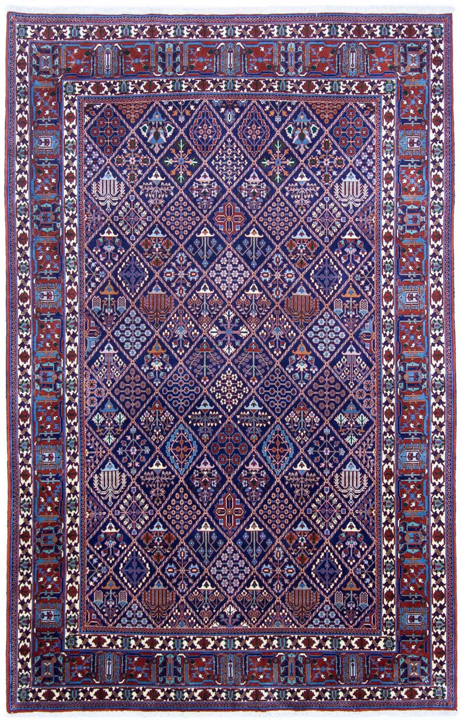 morgenland Wollteppich »Meymeh Durchgemustert Blu 305 x 201 cm«, rechteckig von morgenland