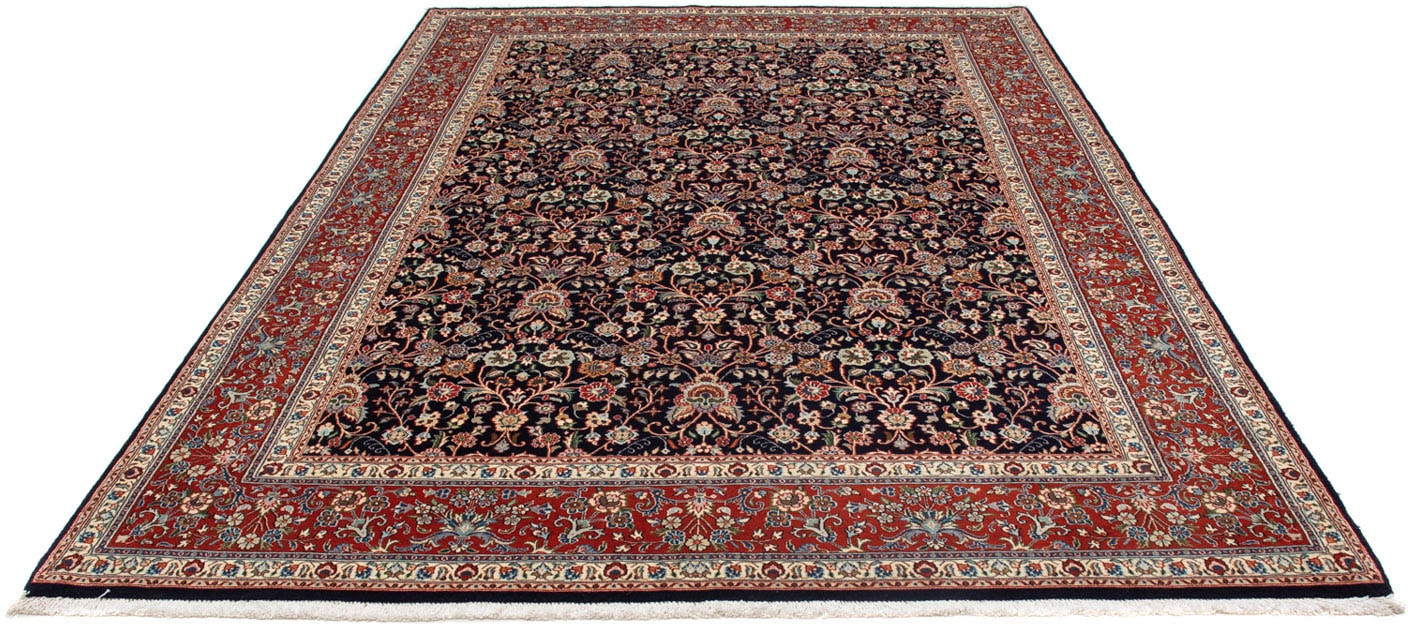 morgenland Wollteppich »Moud Blumenmuster Nero 283 x 196 cm«, rechteckig von morgenland