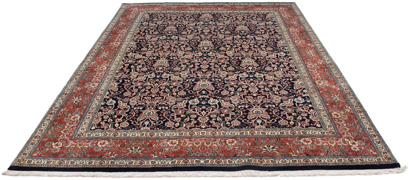 morgenland Wollteppich »Moud Blumenmuster Nero 293 x 195 cm«, rechteckig von morgenland