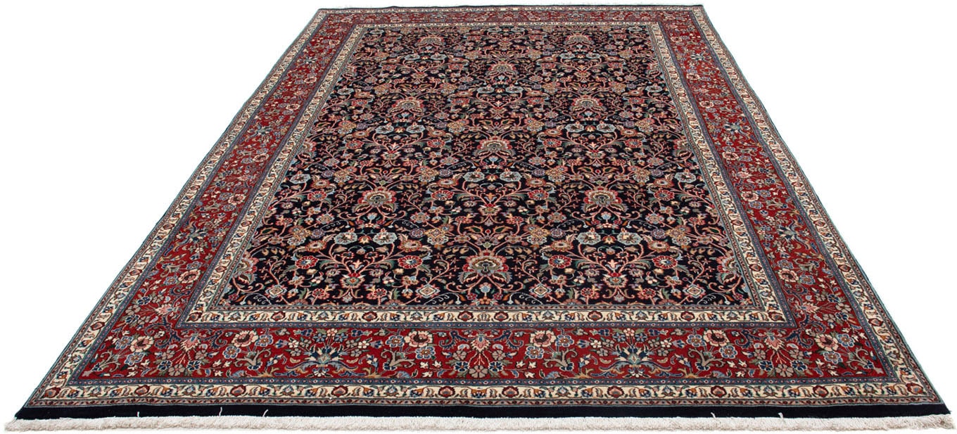 morgenland Wollteppich »Moud Blumenmuster Nero 300 x 192 cm«, rechteckig von morgenland