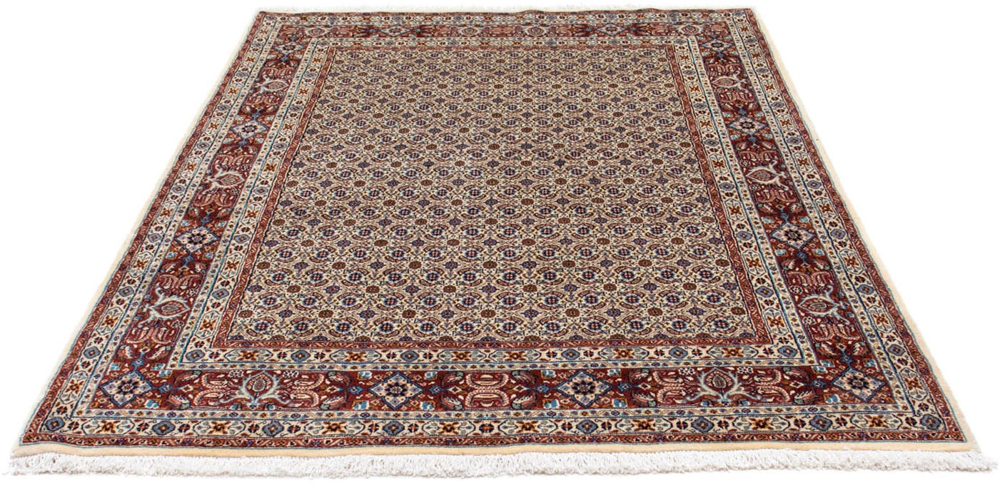 morgenland Wollteppich »Moud Stark Gemustert Blu scuro 298 x 202 cm«, rechteckig von morgenland