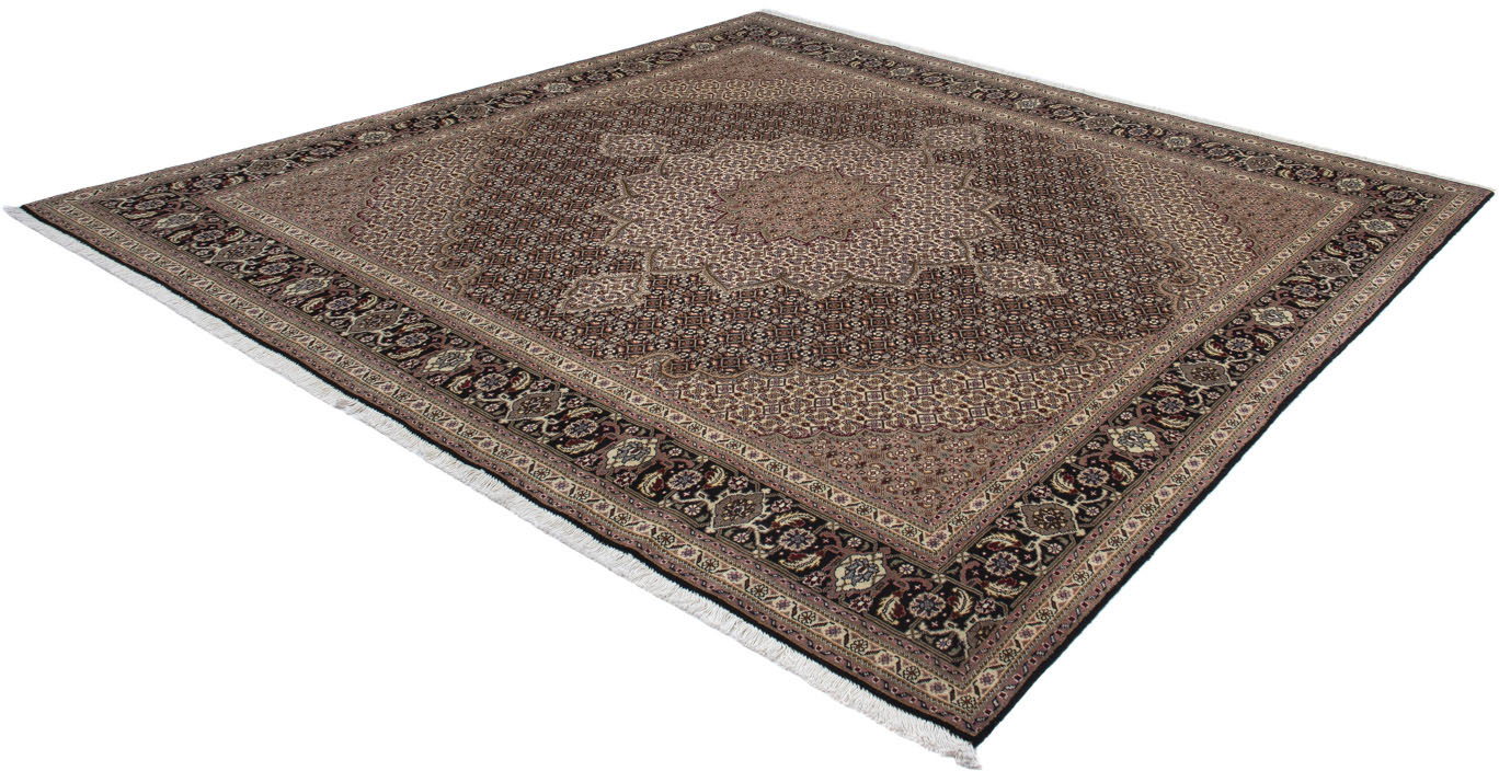 morgenland Wollteppich »Nain - 9la Blumenmuster Blu scuro 85 x 58 cm«, rechteckig von morgenland